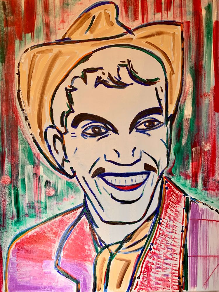 Cantiflas as Pepe a pop expressionist portrait of the Mexican comedian Cantiflas. 