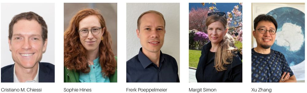 #ICP15 announces speakers for #ocean ocean-climate dynamics: (left to right) Cristiano M Chiessi, Sophie Hines, Frerk Poeppelmier and Xu Zhang