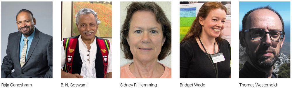 #ICP15 perspective speakers are Raja Ganeshram, B N Goswami, Sidney Hemming, Bridget Wade and Thomas Westerhold 