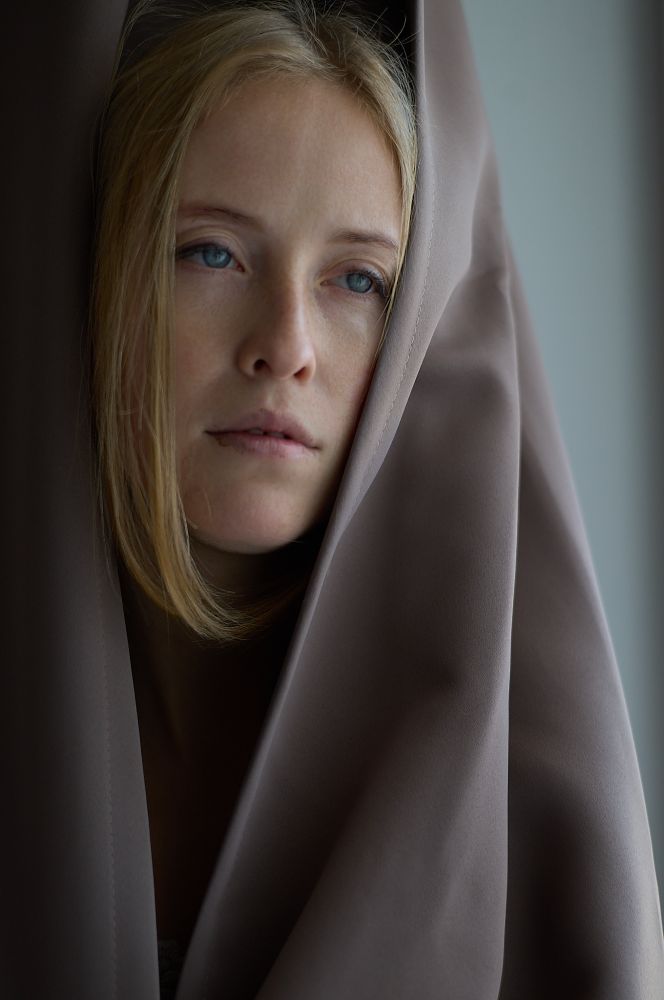 Portrait of a young blonde woman 