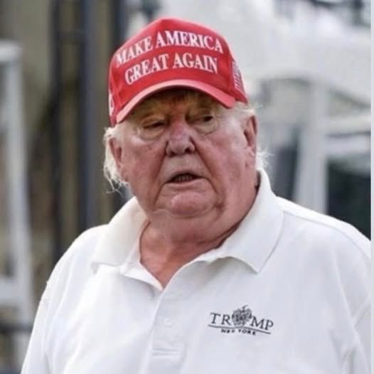 Photo of Trump at his lumpy worst.