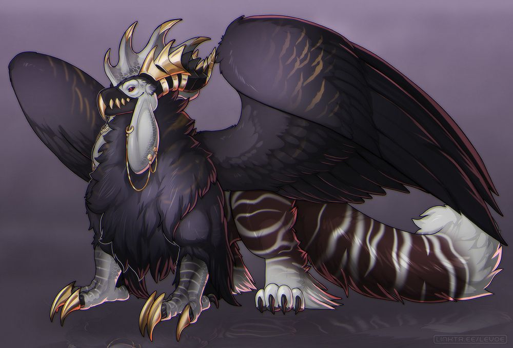 eduart gryphon feral furry art artist fantasy creature monster mythical