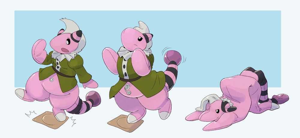 Derek steps on a trap, and it turns him into a pool toy! He's pretty peeved about it, and it didn't even TF him with his valve properly closed.

It's not long after the Flaaffy is left deflated and shirtless (He's considered an item now that was randomly placed somewhere else separately in the dungeon.)