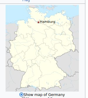 shitty screenshot of hamburg on german map