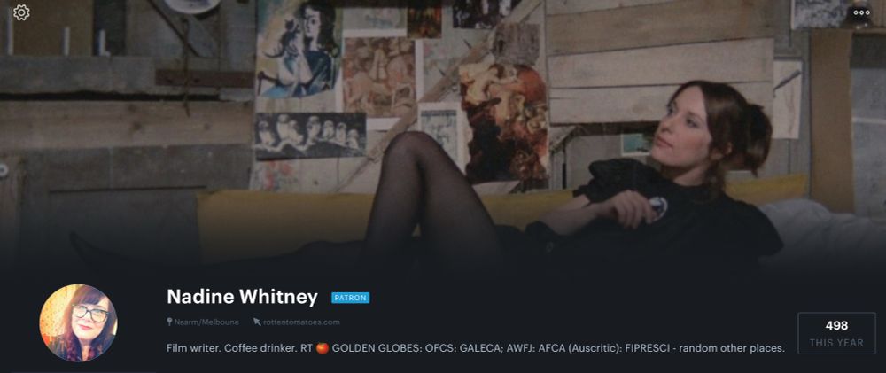 Header for Nadine Whitney’s LB showing she has no actual life. 