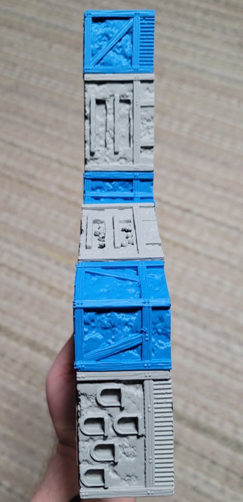 Straight view of some modular trenches for Trench Crusade