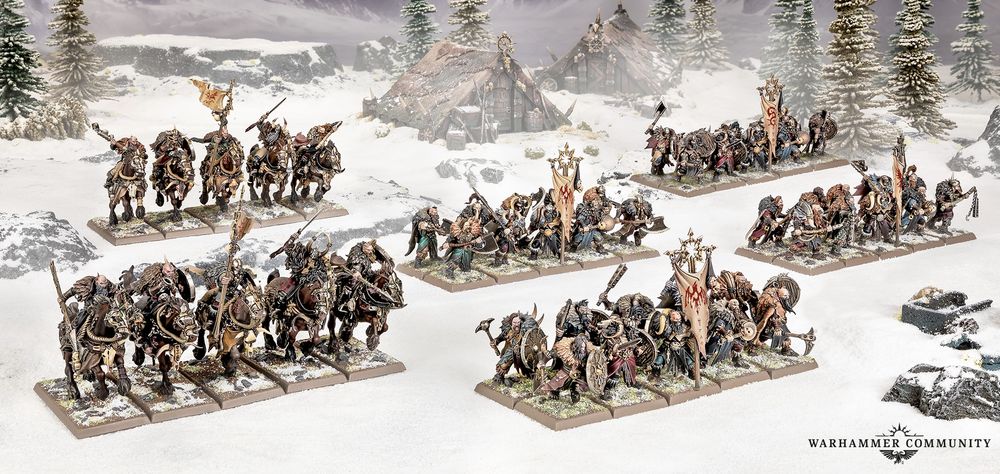 Marauder reinforcement set for Warhammer the Old World featuring 40 marauders on foot and 10 mounted 