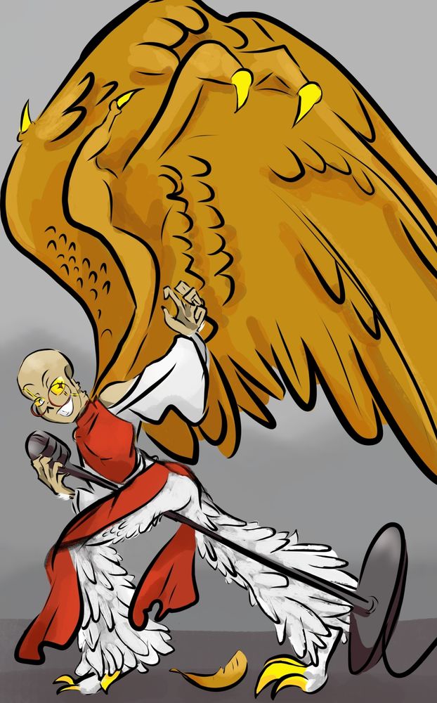 The Prize I drew for TechCat aka Burning_in_b
Bread. The oc Rusicay. The description of "Idol cult" made me think of Elvis and Kpop

I'm a sucker for old fashioned microphones 🎤 