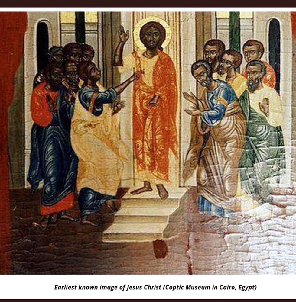Earliest known image of Jesus Christ (Coptic Museum in Cairo, Egypt)