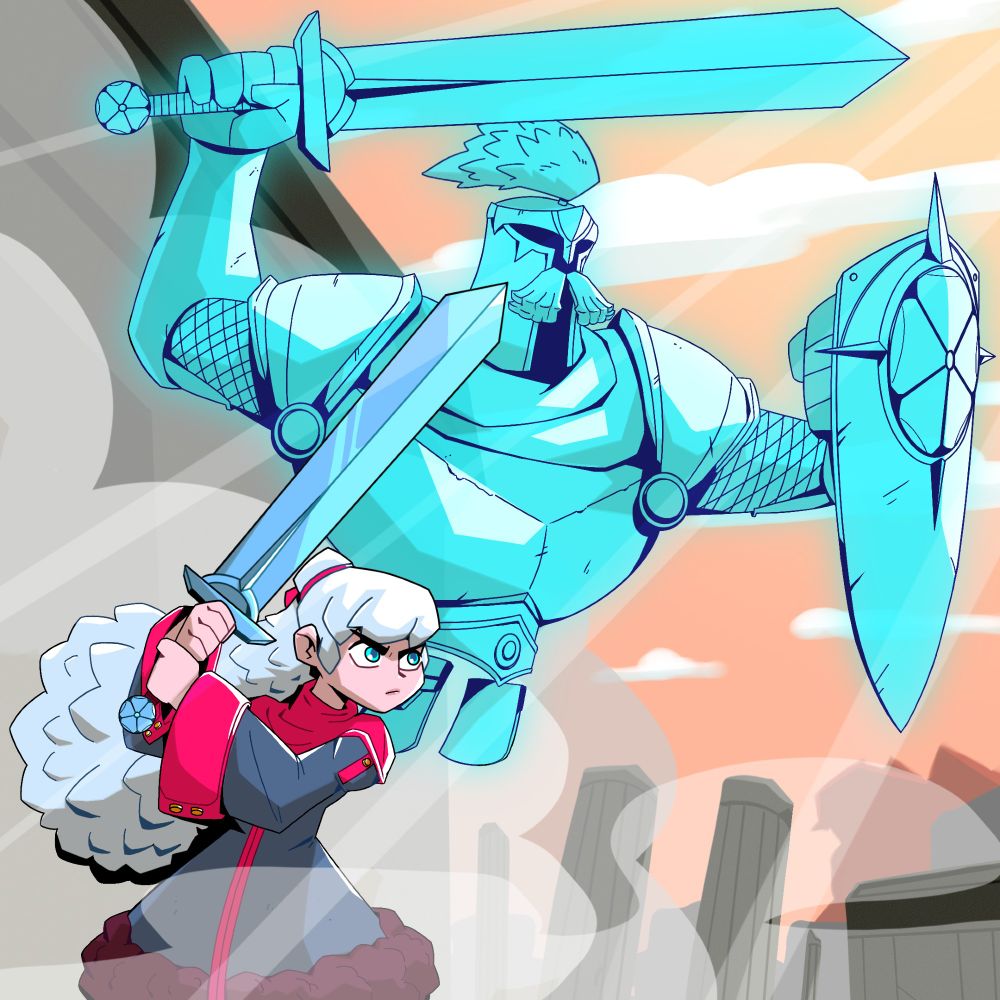 Fanart Illustration of Aisling and Sir Cador from Gigantic