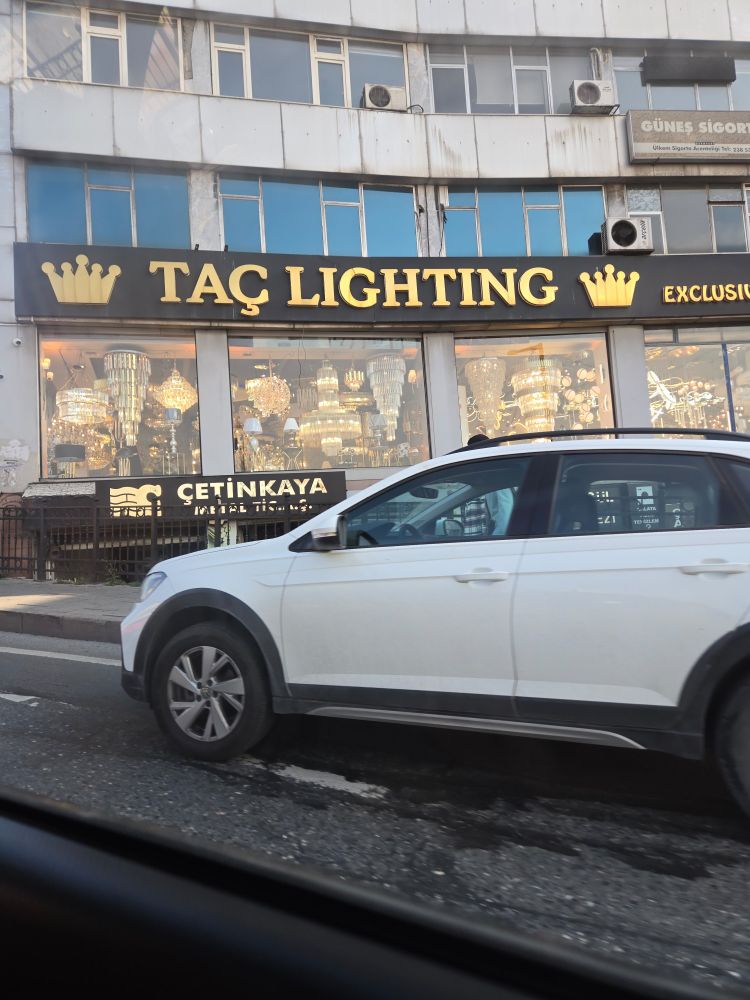 Turkish lighting store with lots of lights on inside