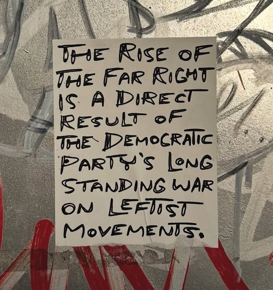 The rise of the far right is a direct result of the democratic party’s long standing war on leftist movements