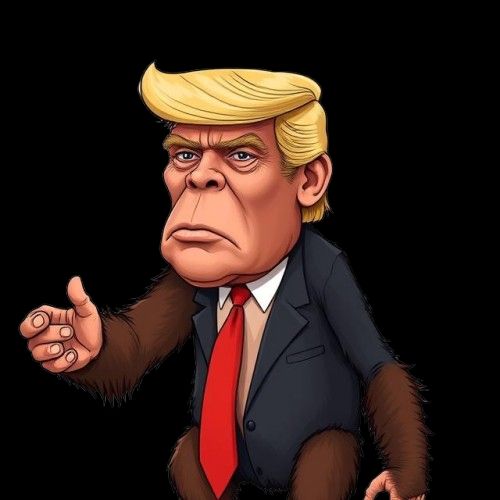 trump as a monkey