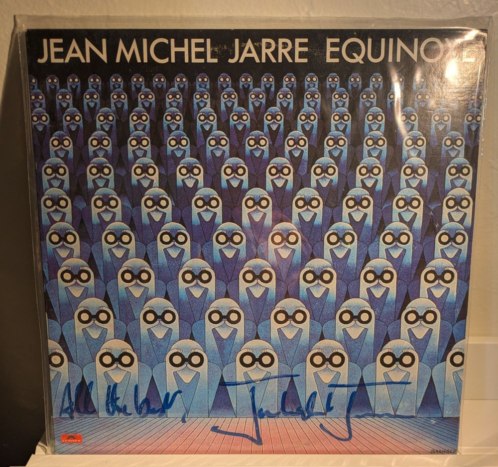 Signed copy of Equinox by Jean-Michel Jarre. 