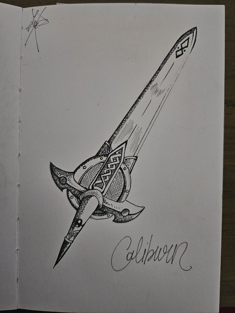 Caliburn en noir et blanc