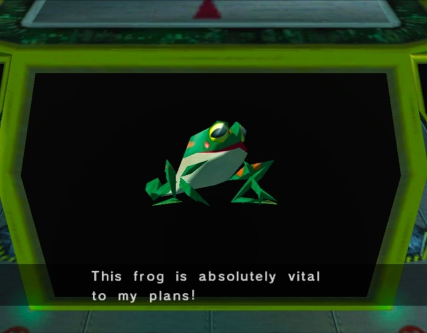 This frog is absolutely vital to my plans!