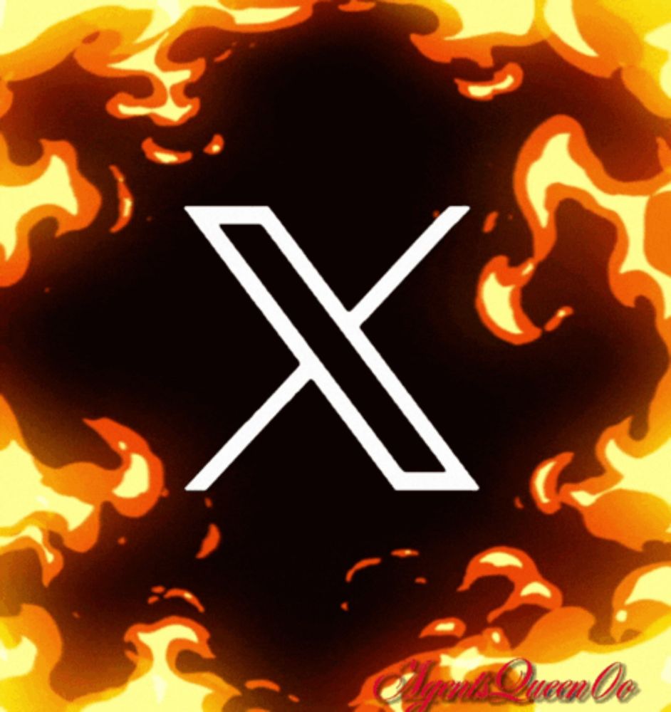 a white letter x is surrounded by flames on a dark background