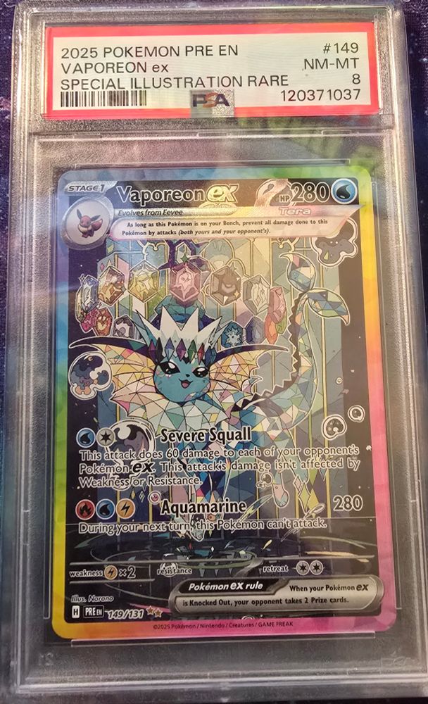 Vaporeon SIR graded card