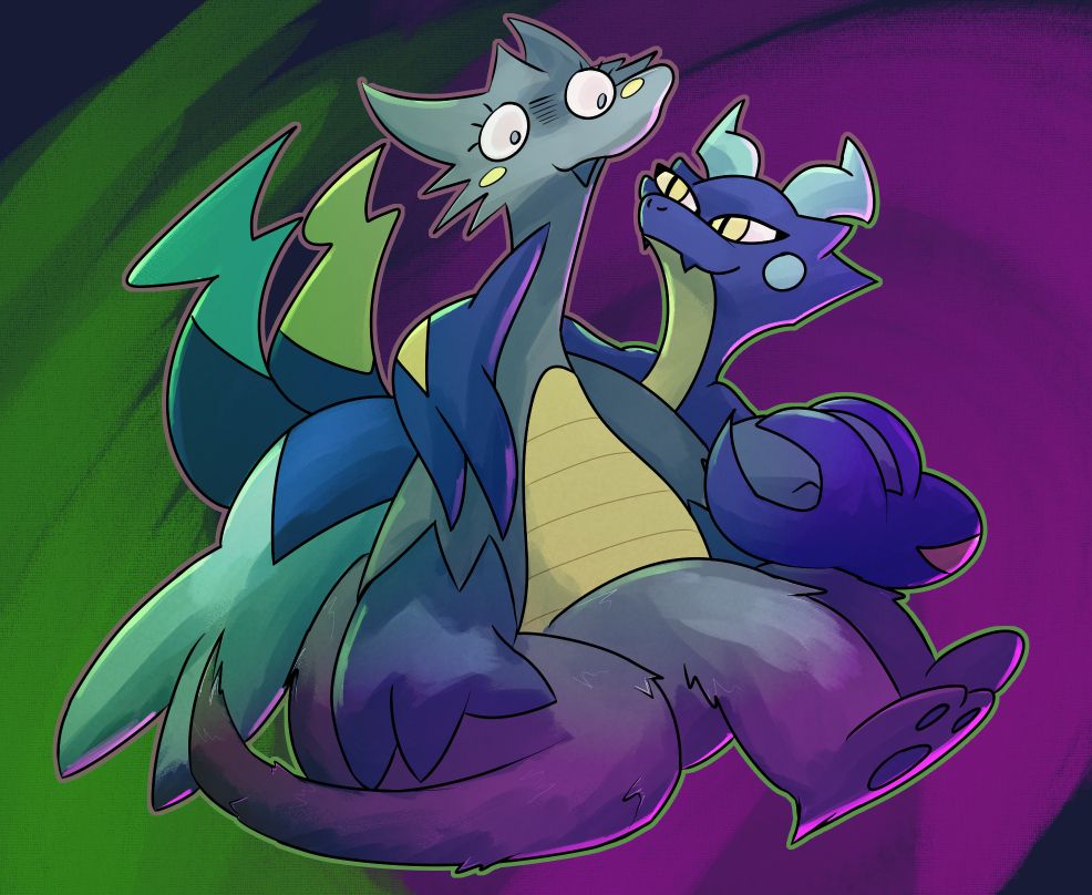 two dragons hanging out