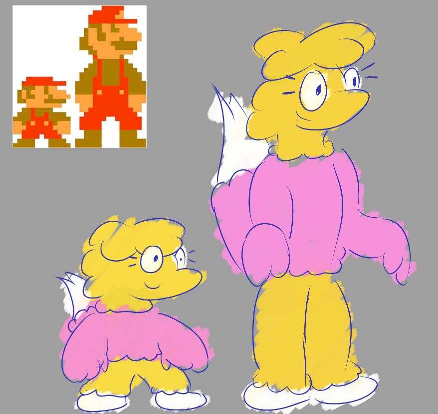 dobdop small and tall like mario 1 mario