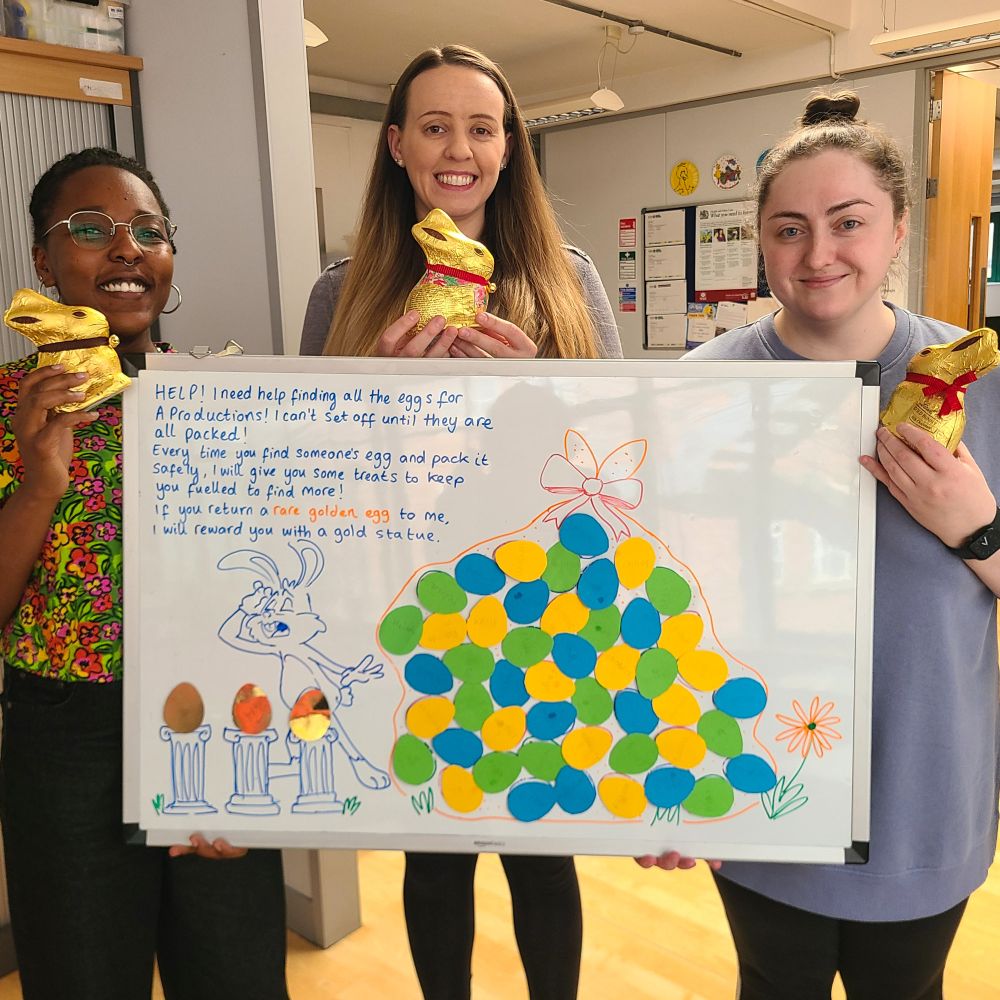 A Productions staff after a successful Easter egg hunt