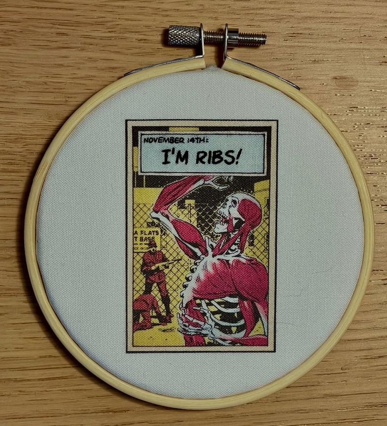 a craft of the watchmen november 14th panel with the words "i'm ribs!"