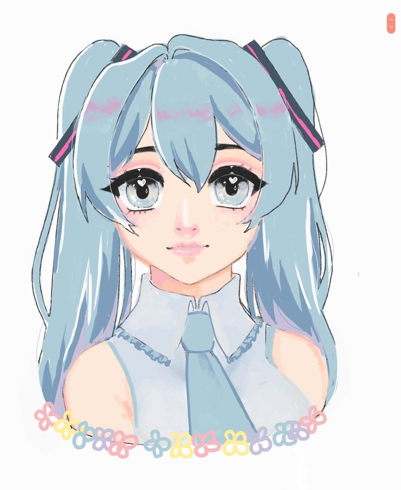 A drawing of hatsune miku