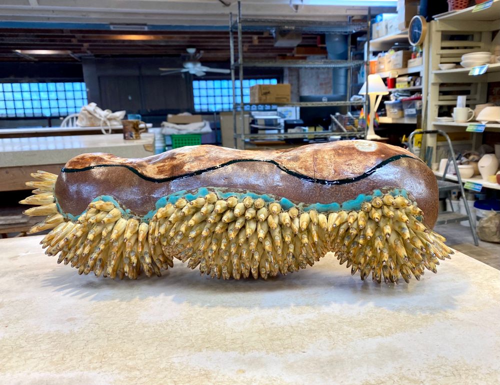 Soda fired ceramic sea slug