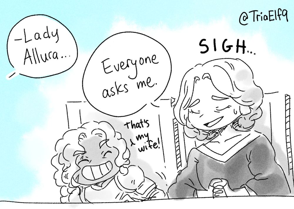 Kima and Allura in a meeting about the future of Exandria, and being named as a person to ask for help. She sighs & agrees that "everyone asks me"