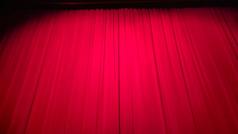 A red curtain