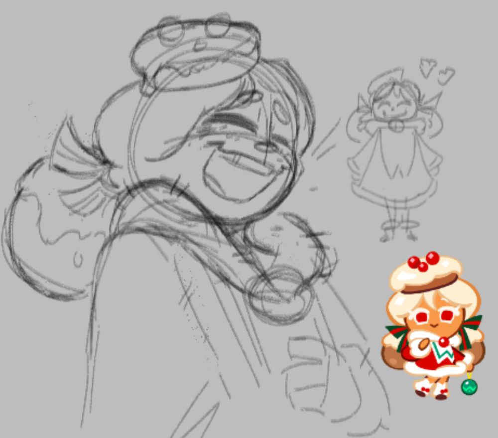 sketch of peppernut cookie