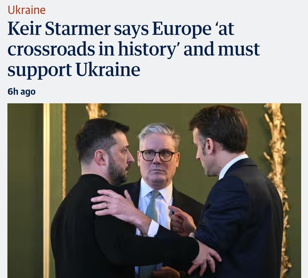 The Guardian:  Keir Starmer says Europe at crossroads in history and must support Ukraine