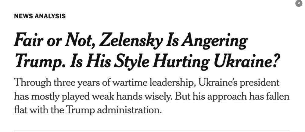 NY Times headline