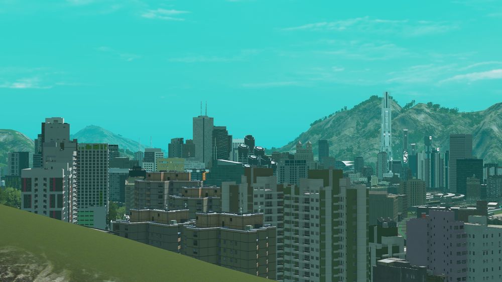 View of the Enulaeyka skyline from the north-west mountains.