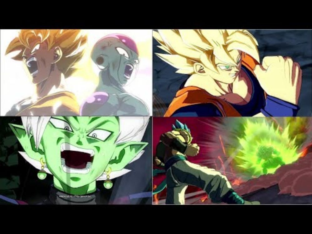 Dragon Ball FighterZ All Dramatic Finish Intro + Win Quote Poses Japanese No Commentary