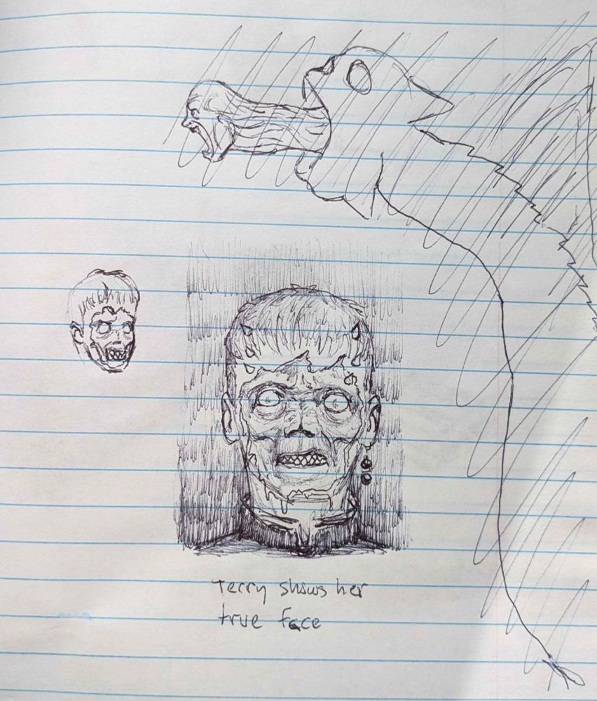 Failed attempt at the Doom 3 Maledict boss and also Green Terry