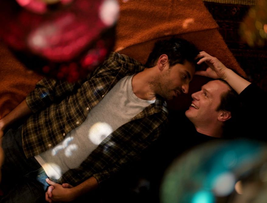 Karan Soni and Johnathan Groff in A Nice Indian Boy (2025)