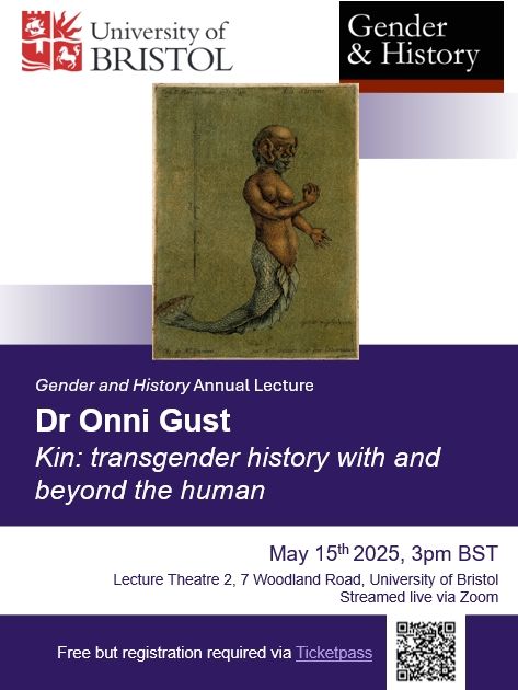 Image of old merperson with Bristol logo and details of event (in post)