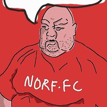 A speech bubble drawn on a caricature of an English soccer fan,  indicating he is the one saying the contents of the above post. 