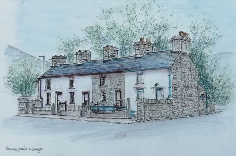 Quarrymen's cottages National Slate Museum Amgueddfa Cymru Llanberis 