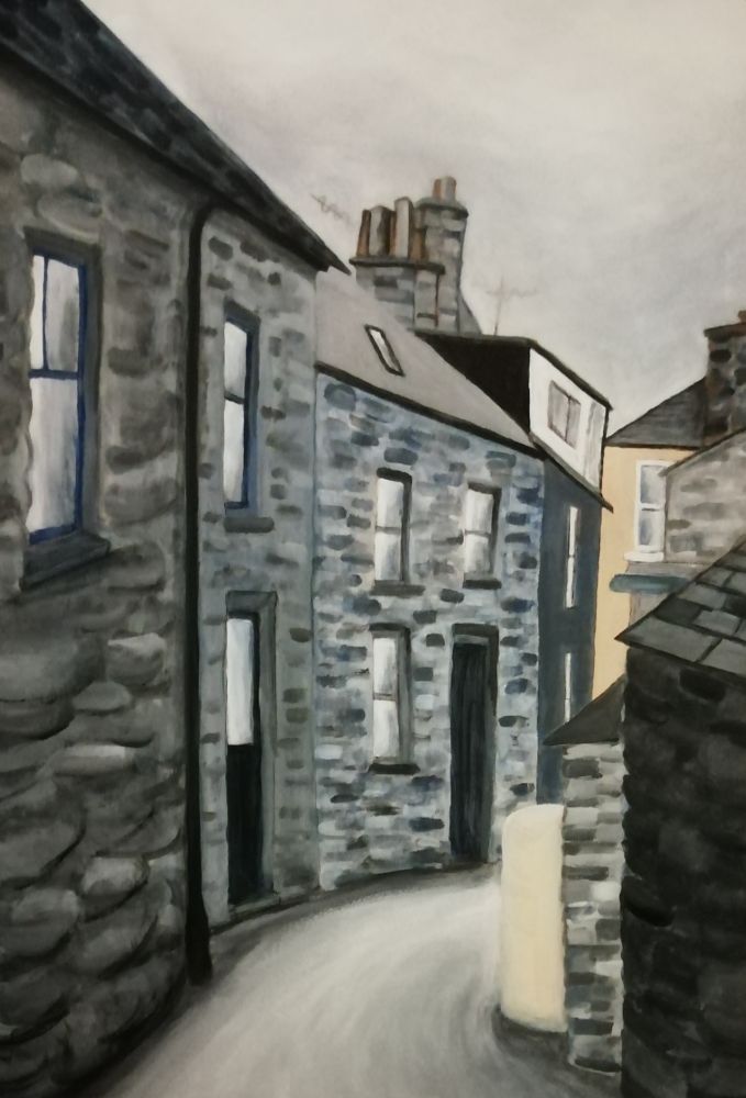 Stone houses Dolgellau 