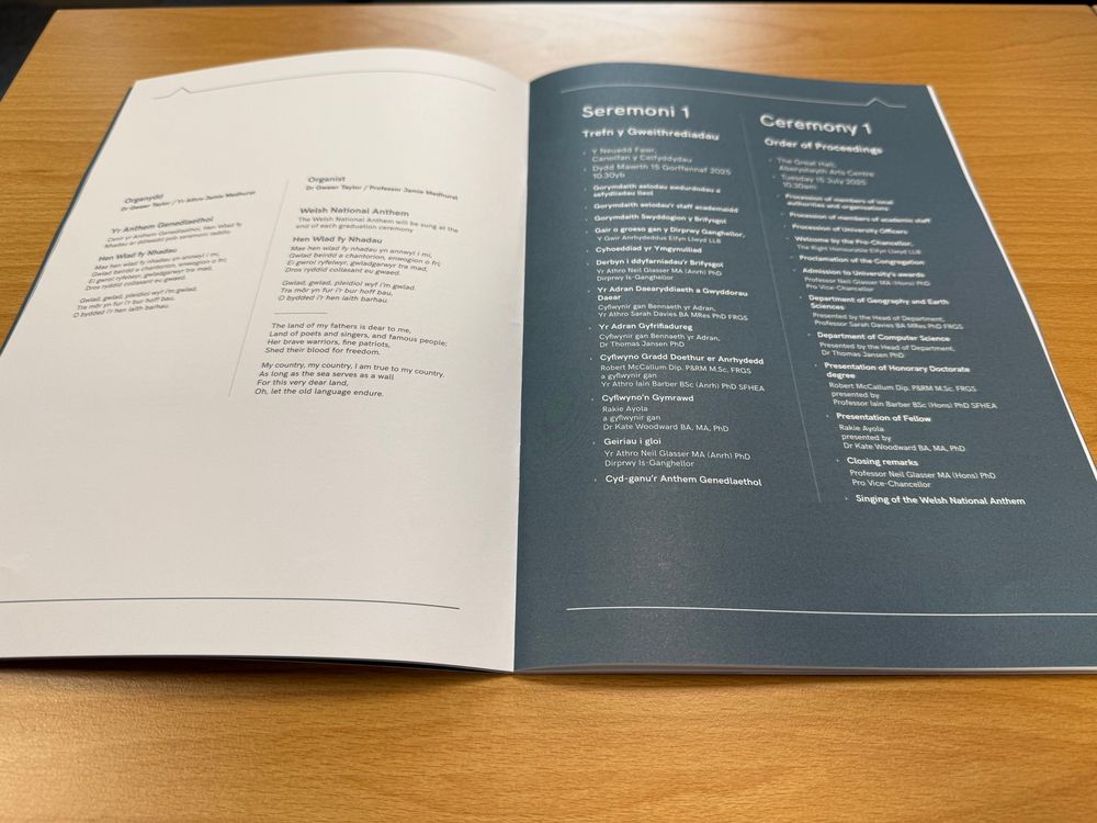 Page with description of our ceremony