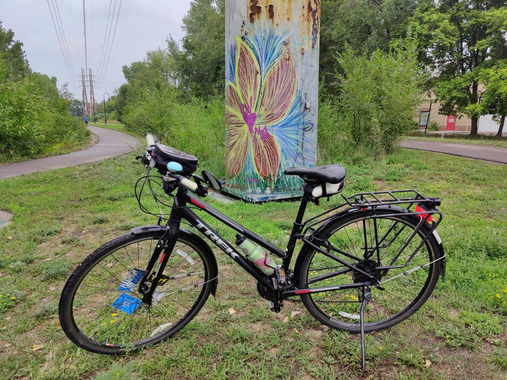 My bike as it would have looked when stolen, except its front wheel was left behind.