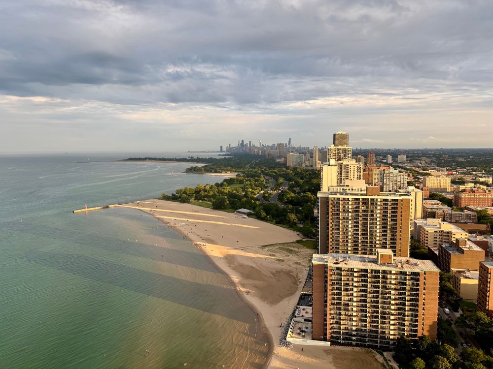The Chicago lakefront, looking south from Edgewater