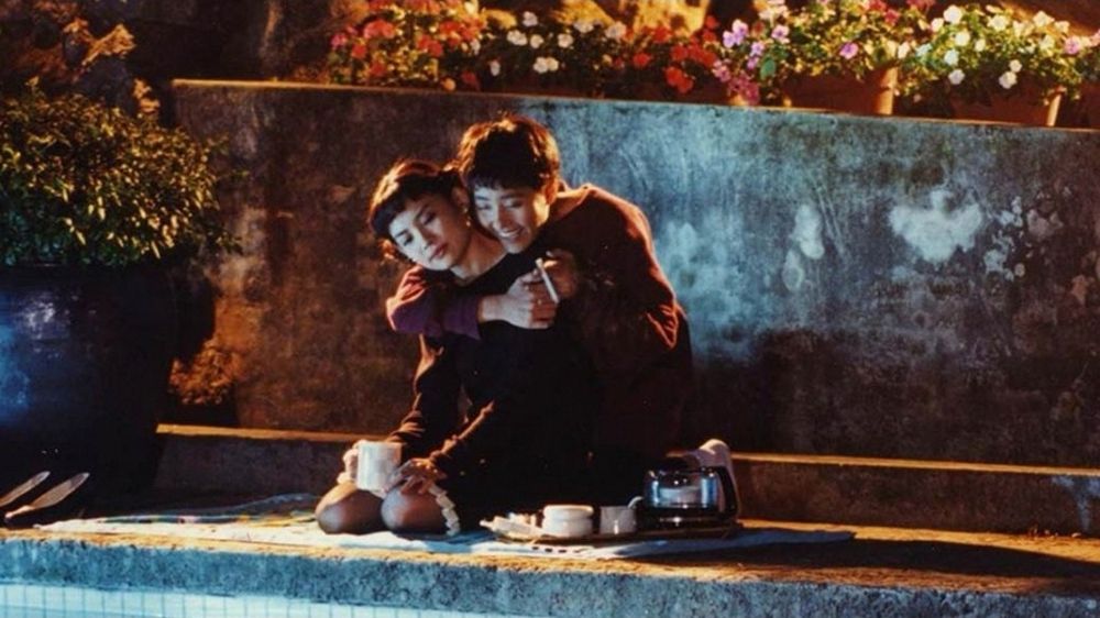 Shu-Chun Ni and Shiang-chyi Chen by the pool. Yes if you were wondering by now, they do in fact Have A Vibe