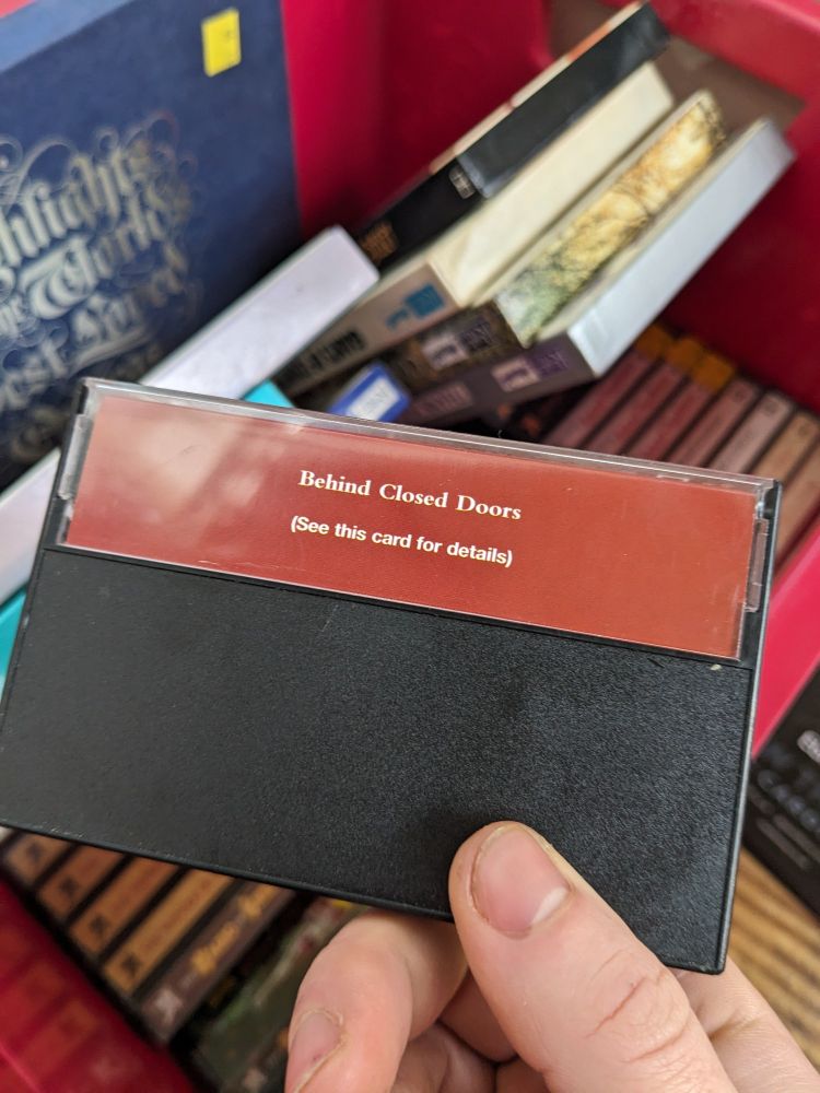 A cassette titled "Behind Closed Doors"