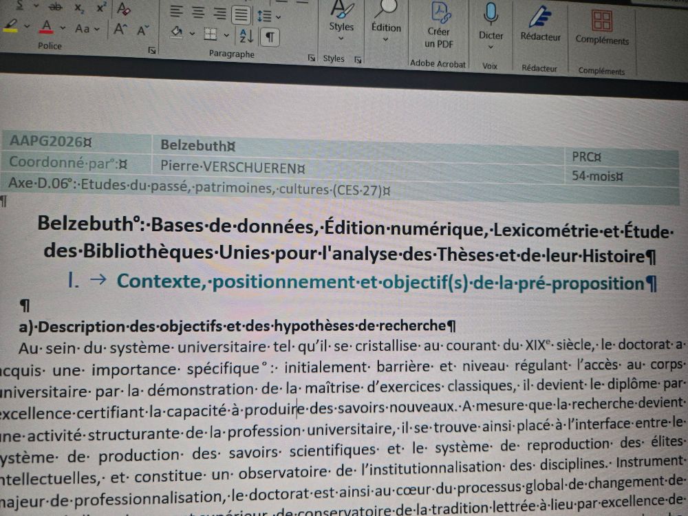 Belzebuth : Bases de données, Édition Numérique, Lexicometrie et étude des bibliothèques unies pour l'analyse des thèses et de leur histoire 
