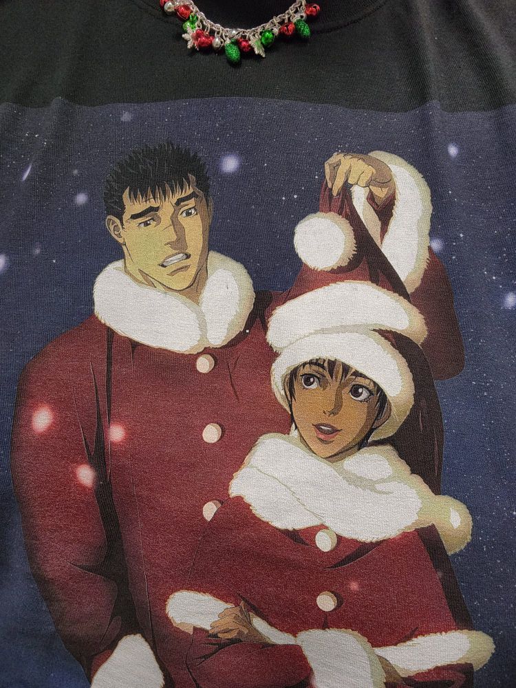Guts and Casca from Berserk wearing Santa outfits