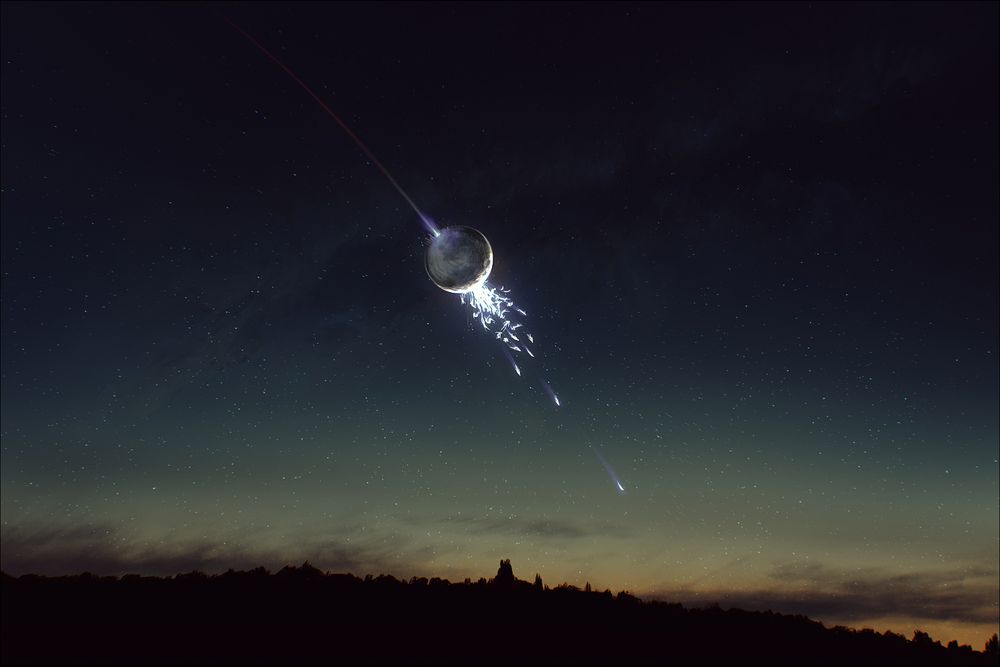 a broken moon, a birth