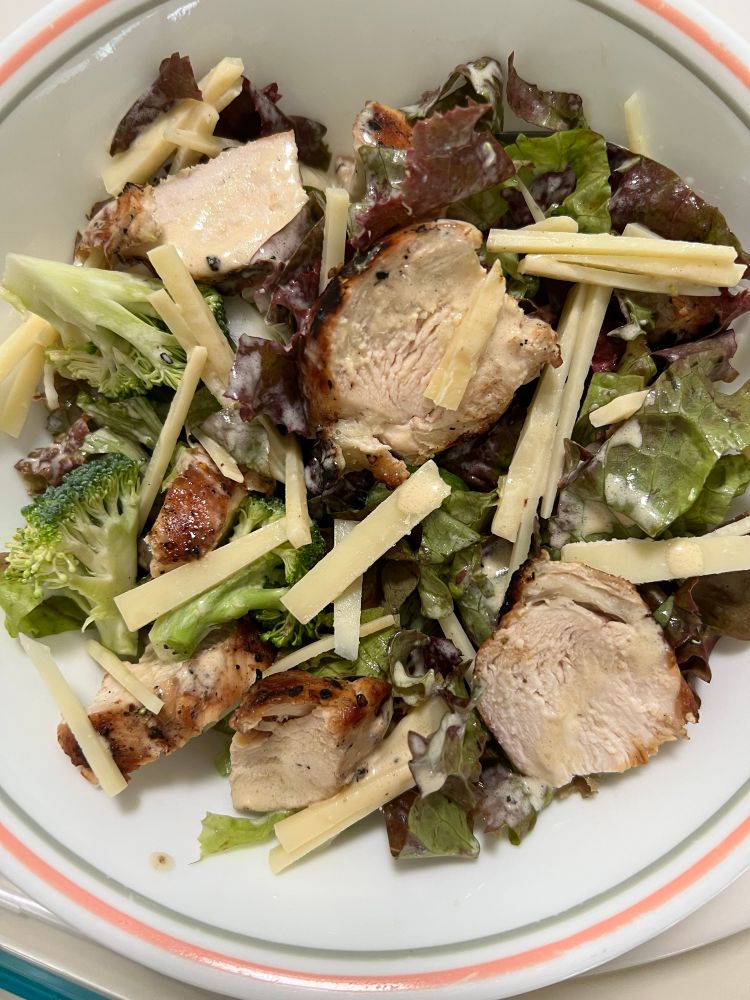 Grilled Chicken Caesar Salad with Homemade dressing